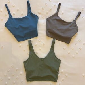 Set of Three Like New Workout Crop Tops/Sports Bras/Yoga Tops